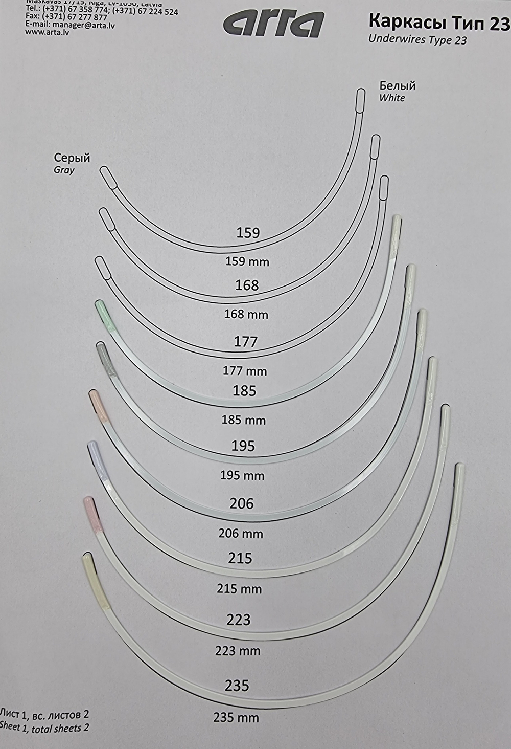 Каркасы для бюстгальтера с нейлоновым покрытием тип 23 (Китай)
