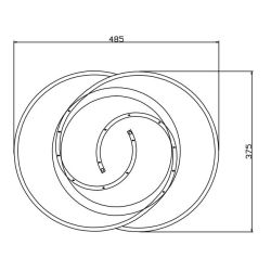 Светильник потолочный светодиодный Rivoli Abby 6101-103 LED 3900К - 4400К 73 Вт модерн с пультом