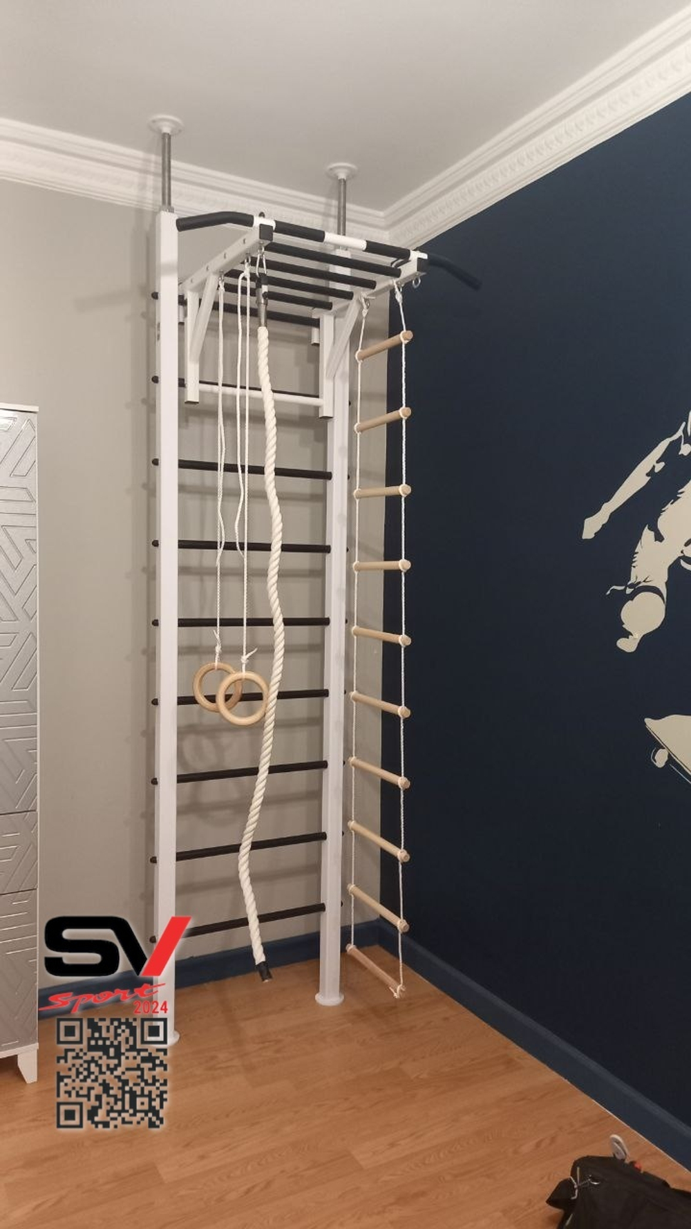 Монтаж шведской стенки Sv Sport враспор