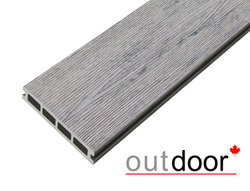 Террасная доска ДПК Outdoor 3D 150*25*4000 мм. STORM/вельвет серая микс