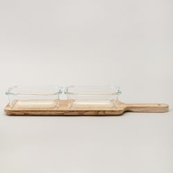 МЕНАЖНИЦА 2-Х СЕКЦИОННАЯ НА ДЕРЕВЯННОЙ ПОДСТАВКЕ 370 МЛ