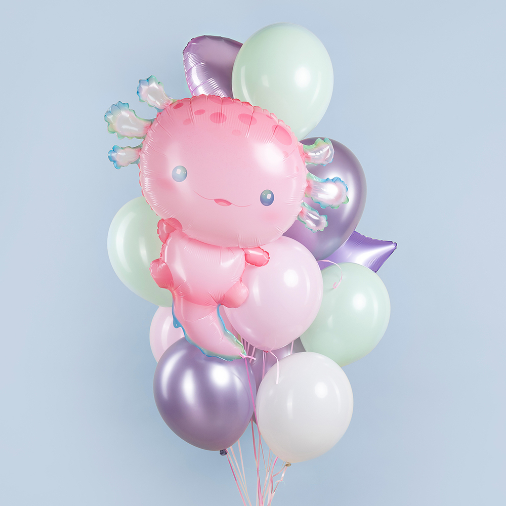 Шар (38''/97 см) Фигура, Милый Аксолотль, 1 шт. в уп.