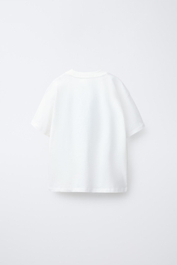 ZARA ФУТБОЛКА С ФОТОПРИНТОМ «СЕРФИНГ», БЕЛЫЙ