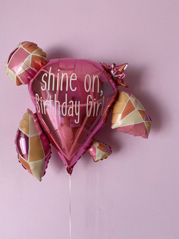 G Шар фигура Шар бриллиант Shine on Birthday girl! (БГ-37)