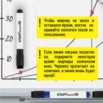 Маркеры для белой доски на магните со стирателем набор 4 цвета STAFF "Manager" WBM-002 3 мм (4 штуки в упаковке)