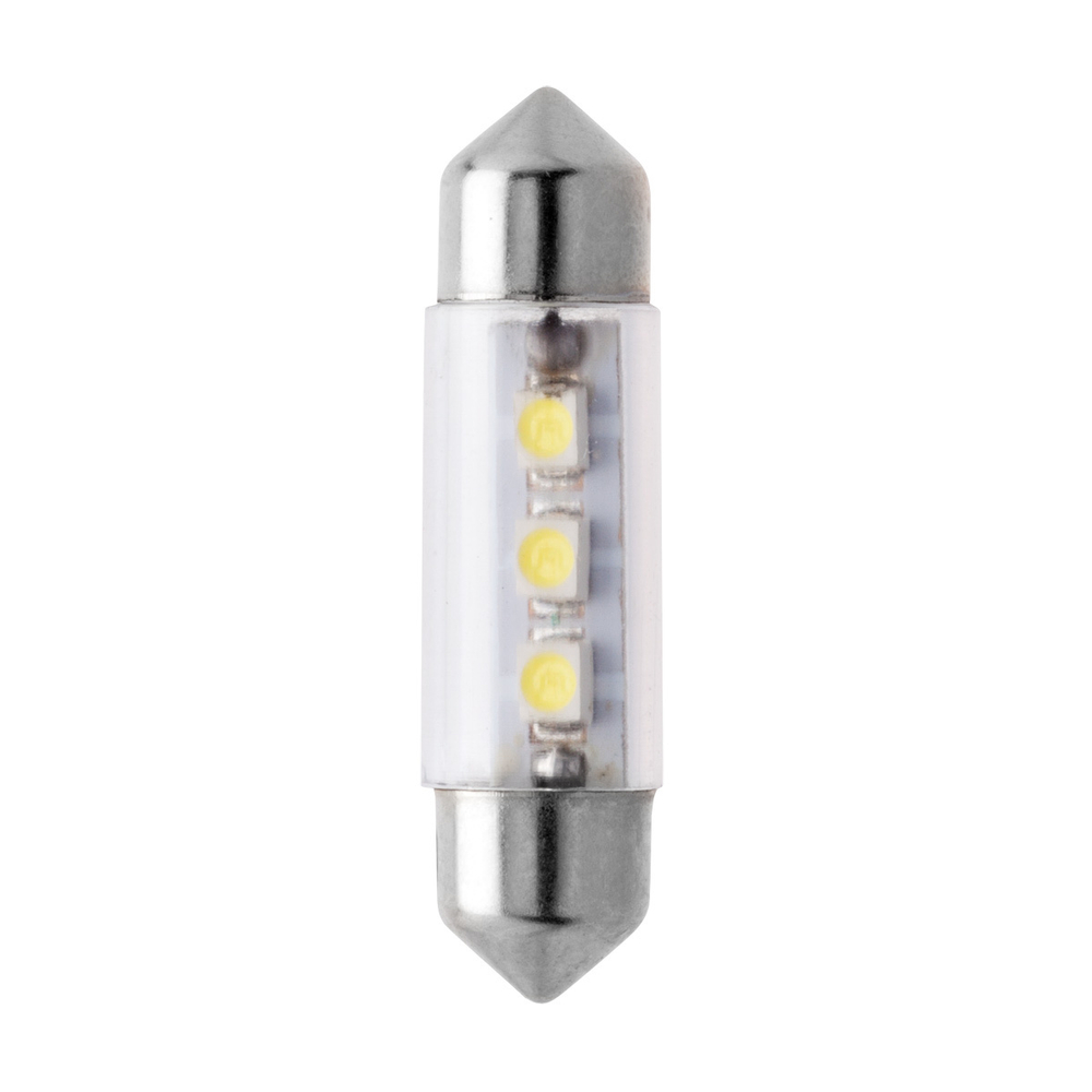 Лампа светодиодная 12V 10W салонный 36 мм белый 3 SMD 10 шт. Маяк