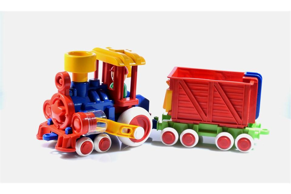 Паровозик Ромашка с вагоном (Форма)