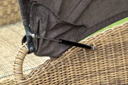 "Стильяно" плетеная кровать круглая, цвет соломенный