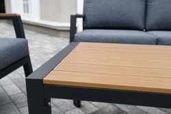 "Камелия" лаунж-зона 4-местная из алюминия, цвет темно-серый