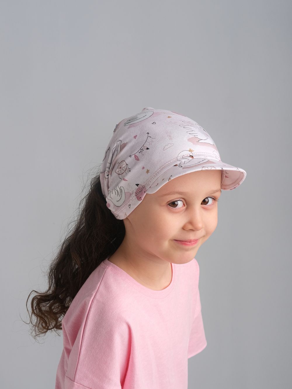 Детская косынка с козырьком