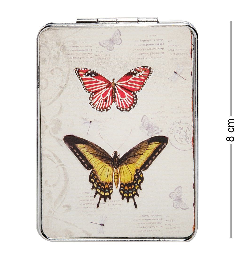 WW-127/1 Зеркало метал прямоугольное «Бабочки»