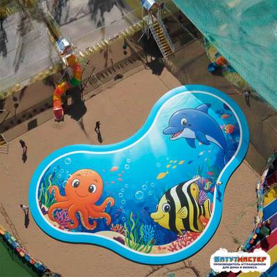 Надувная подушка на платформе «Глубины океана» 14,5×14,5×1,5 м