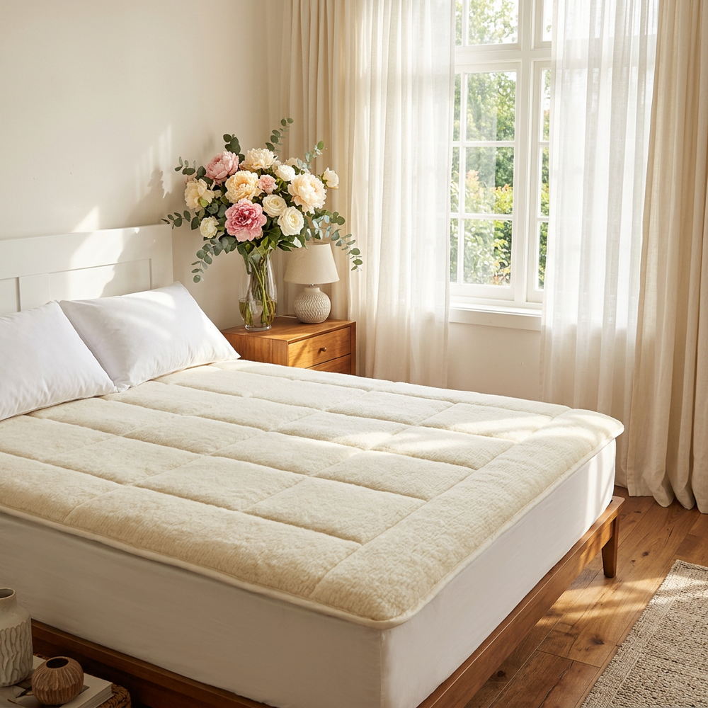 Наматрасник ЛЕЖЕБОКА Wooly & Tencel 80х200 зима-лето, арт.26080-3