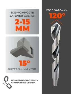 Насадка для заточки сверл на точильный станок левая