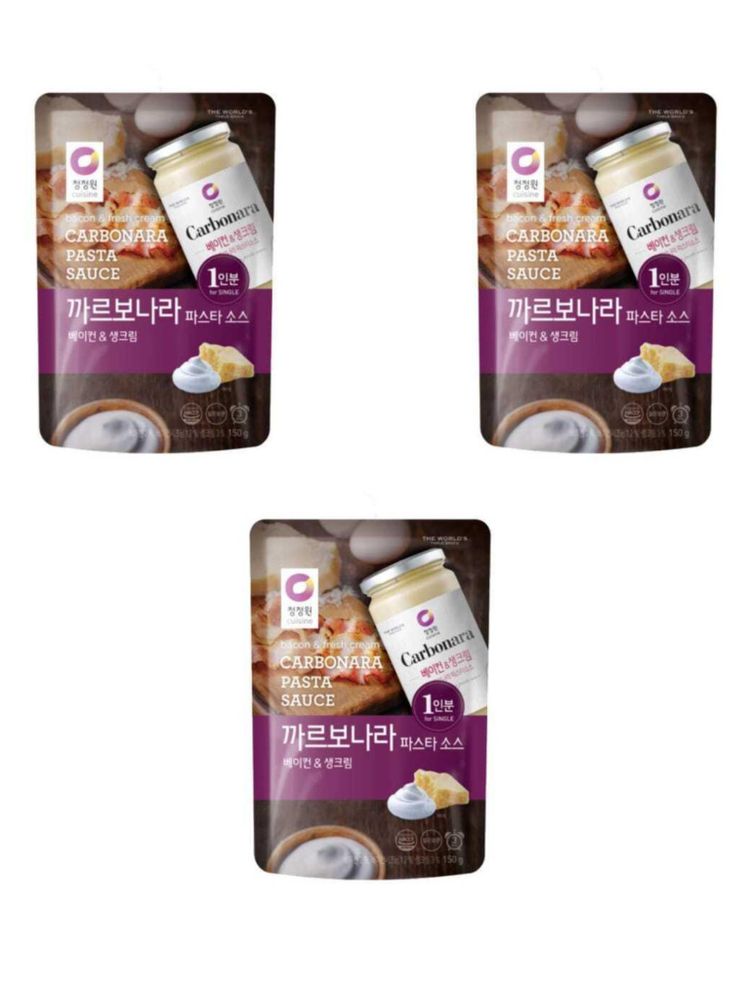 Соус для спагетти Daesang Carbonara Pasta Sauce 150 г, 3 шт