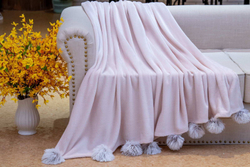 Плед 220х240 Sofi De MarkO Fluffy ball пудра