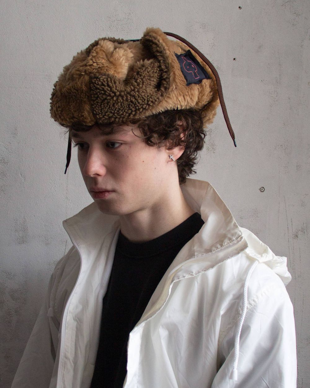 Шапка-ушанка Fuzzz Patchwork Flaps Светло-Коричневая