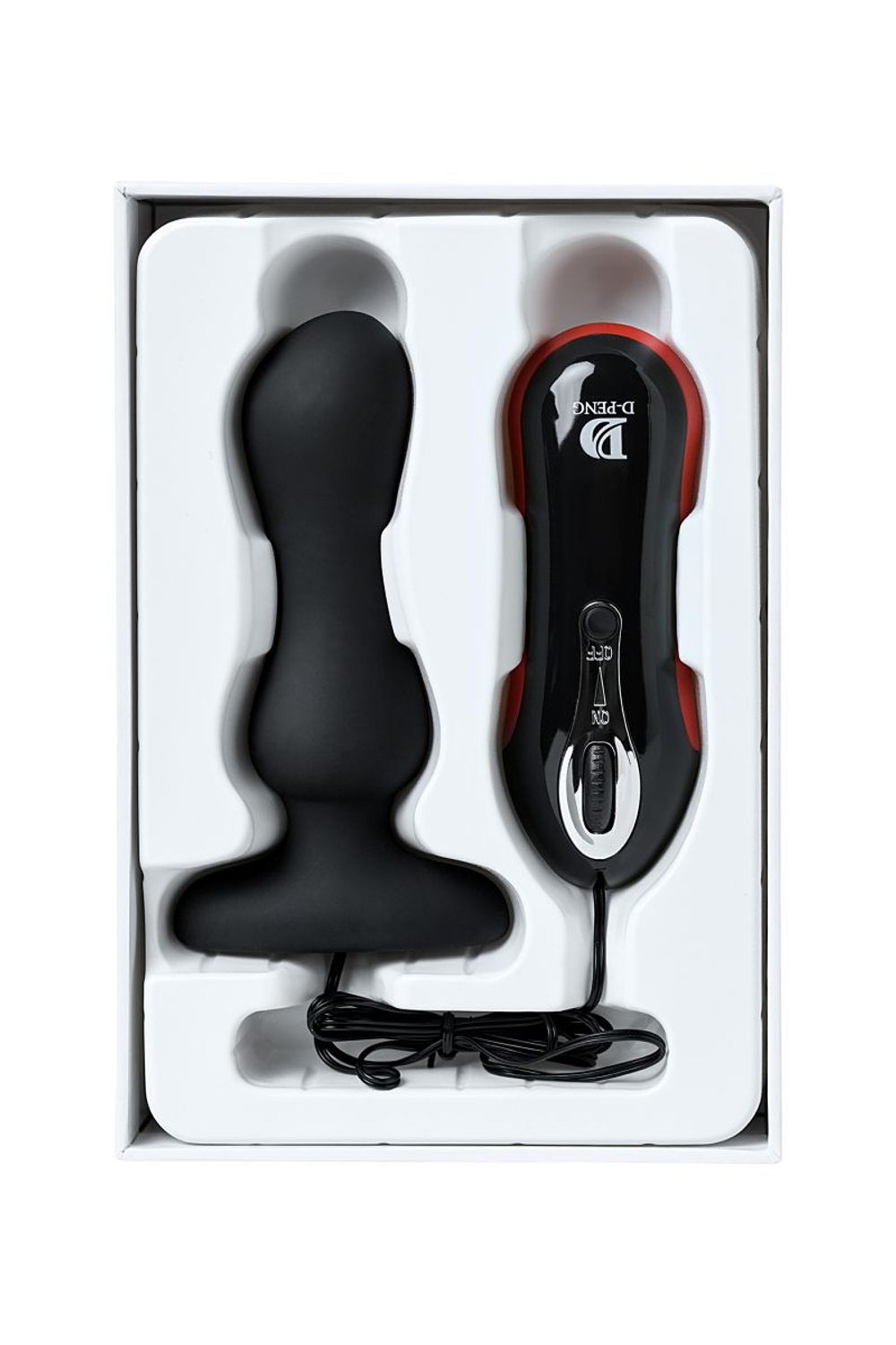 Анальная втулка Optical Head D-PENG с пультом - 12,3 см. (Цвет: черный)