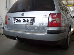 Фаркоп оцинкованный Galia S088A для Skoda Supreb I 2002-2008, Volkswagen Passat B5 седан/универсал 1996-2005(паспорт и сертификат в комплекте)(без электрики)