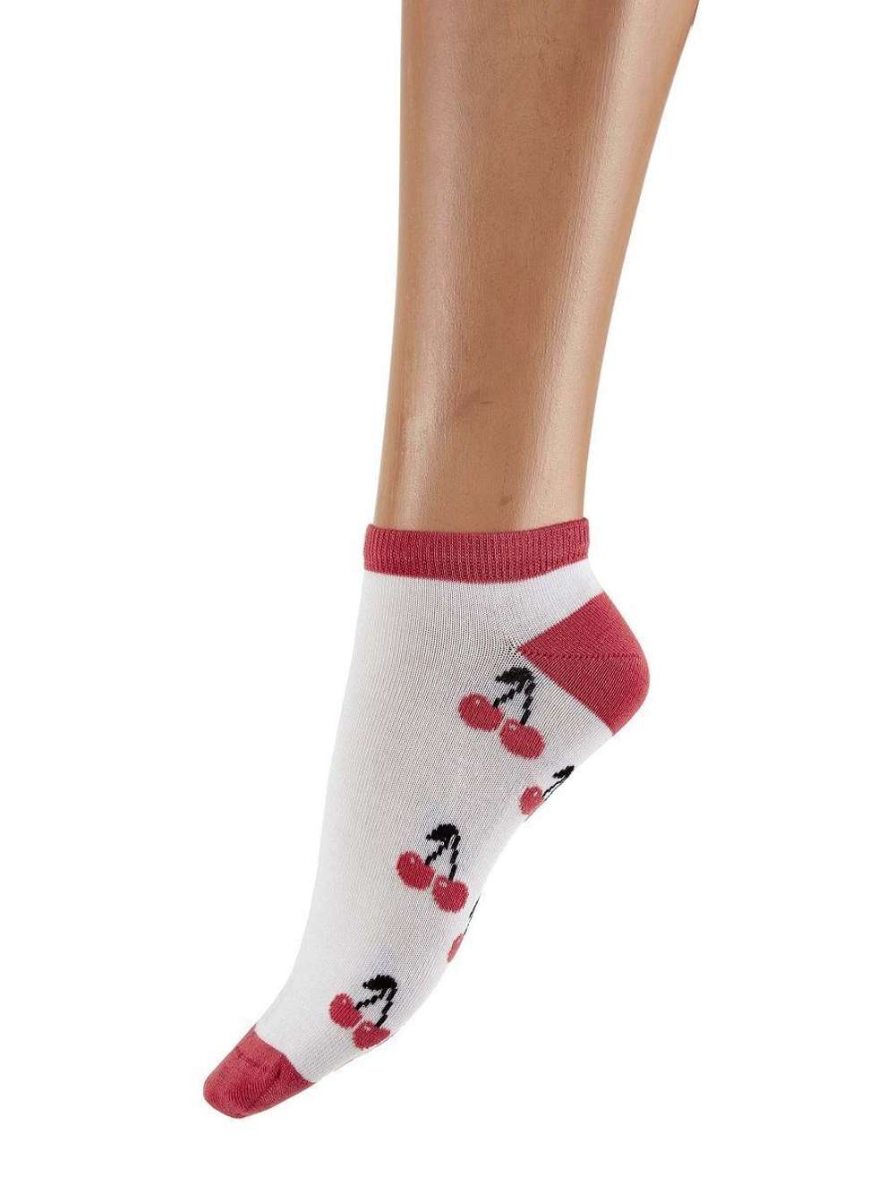 Набор из 2 пар носков Bamboo Socks - с вишенками и в клетку (Размер: S-M-L) (Цвет: разноцветный)