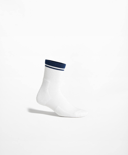 OYSHO Короткие спортивные носки из смесового хлопка в рубчик с полосками, чернильно-синий