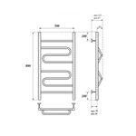 Полотенцесушитель водяной Point Юпитер PN01158 П4 500x800, хром