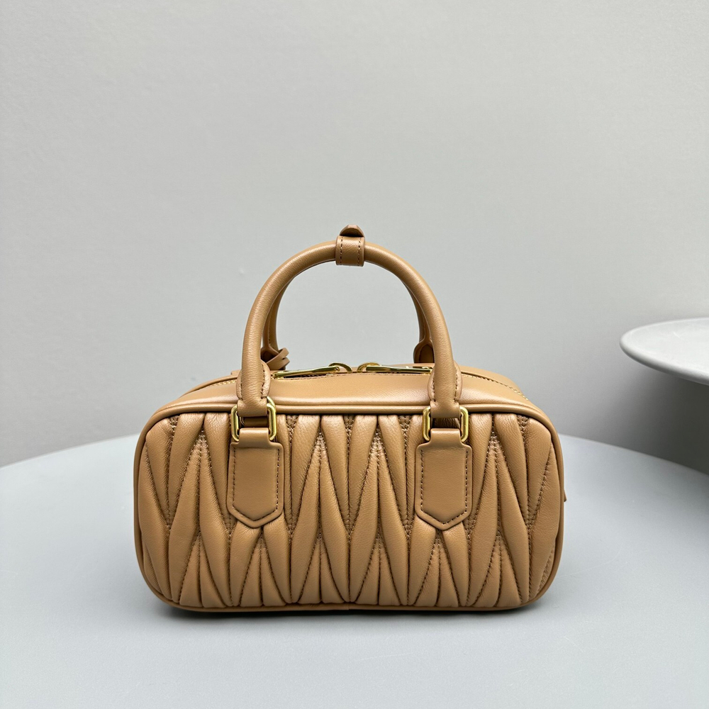 Miu Miu Matelasse Nappa Leather Top Handle Bag 24 cm