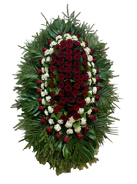 Траурный венок из живых цветов №27