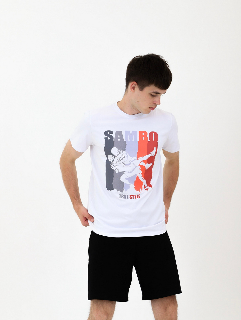 Футболка для САМБО белая мод.2