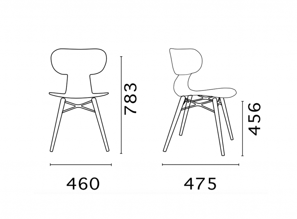 Стул пластиковый Papatya Yugo-S Wox Beech, антрацит