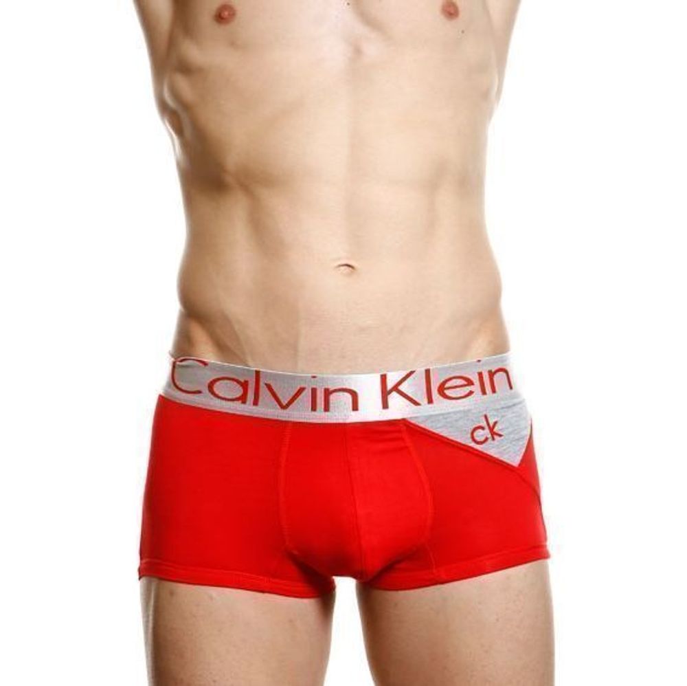 Мужские трусы боксеры Calvin Klein Steel Red Grey