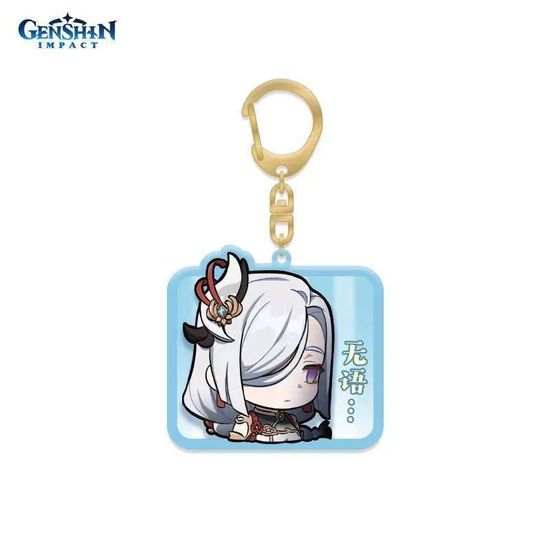 Брелок акриловый Chibi Expressions Character Acrylic Keychain Shenhe 6975213680438