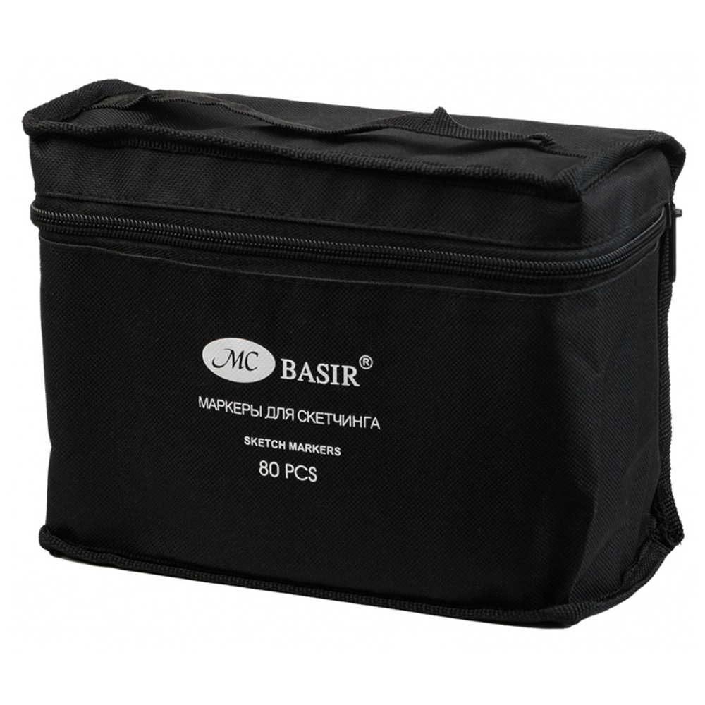 Маркер для скетчинга, двусторонние, Basir, четырёхгранные, 15 мм, спиртовые, 80 шт