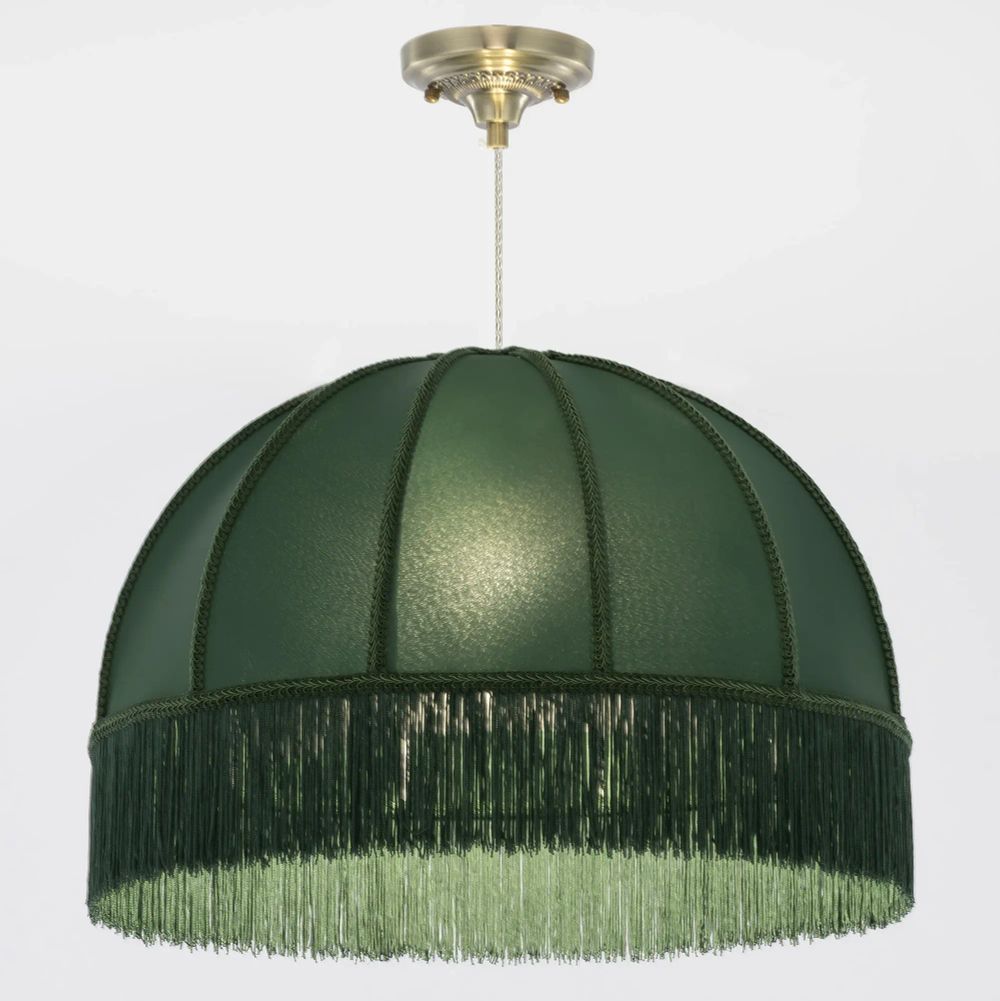 Citilux Базель CL407032 Подвесной светильник бронза с зелёным абажуром