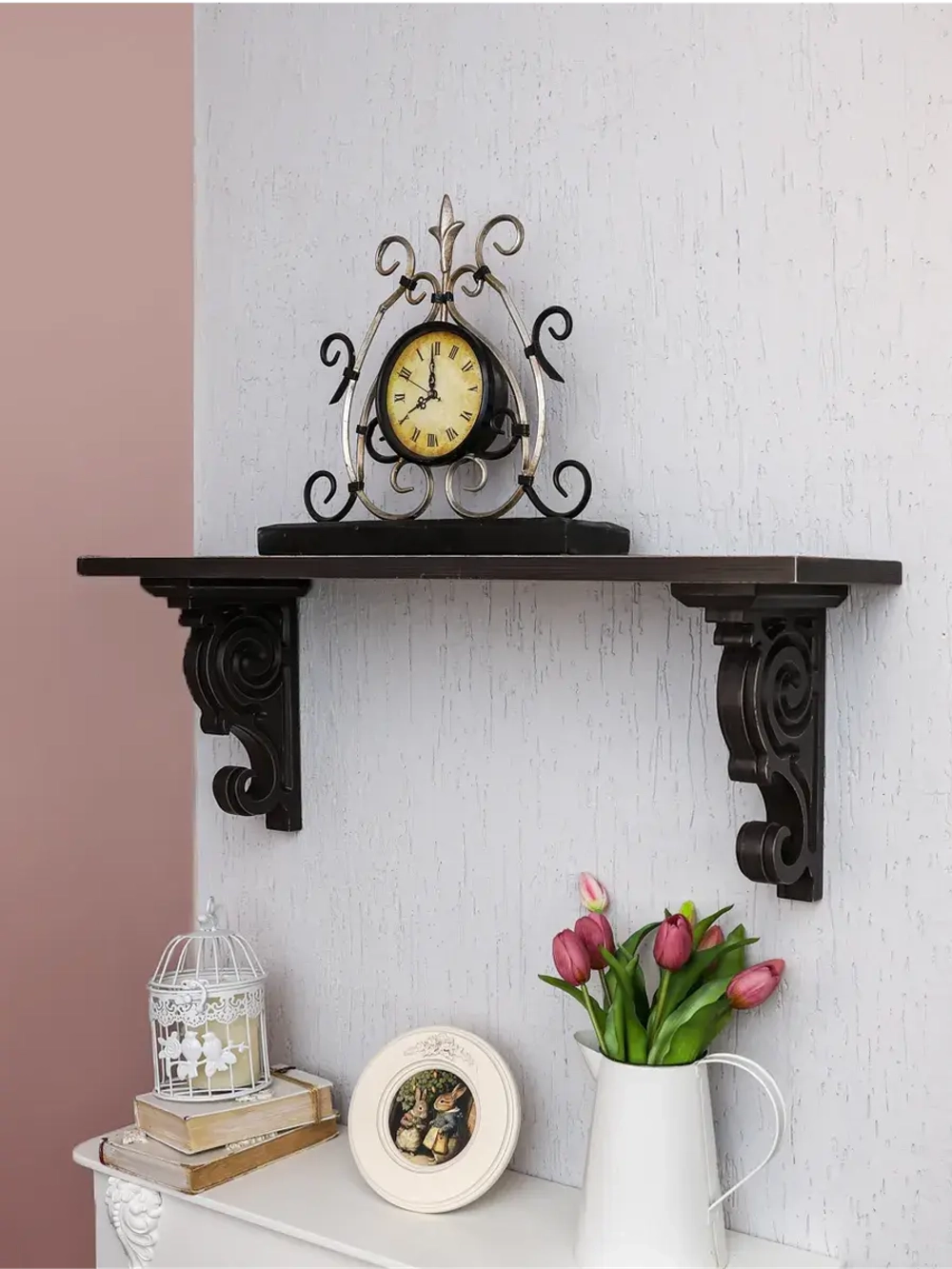 Полка настенная навесная 80*20 см