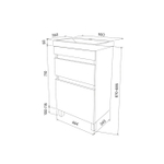 Тумба напольная с ящиками IDDIS Zodiac, белая, 50 см, ZOD5CBFi95