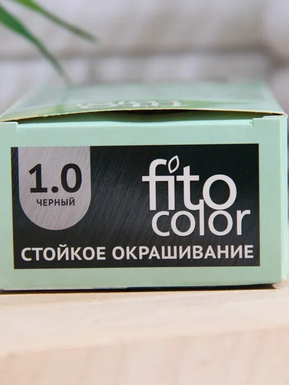 Стойкая крем-краска для волос Fitocolor, тон черный, 115 мл