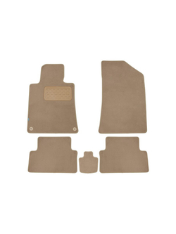 Коврики в салон для PEUGEOT 508 АКПП 2011-2014, 2014-2018, седан, 5 шт. (текстиль, бежевые) KLEVER04382022112KH