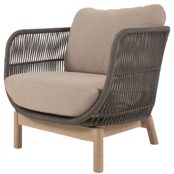 Уличное кресло Catalina, зеленый корд, массив акации | La Forma | Испания