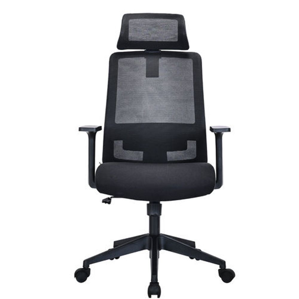 Кресло BRABIX PREMIUM "Agent ER-404", поясничная поддержка, регулируемый подголовник, ткань/сетка, черное, 532970