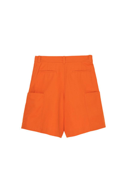 ZARA X BENITO ANTONIO ШОРТЫ-БЕРМУДЫ-КАРГО СВОБОДНОГО КРОЯ С ЗАЩИПАМИ, ОРАНЖЕВЫЙ