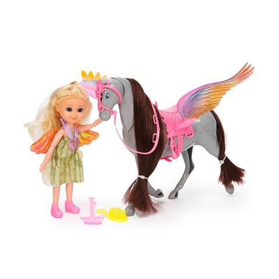 Кукла тип Модница с крыльями и лошадью, коробка 53820
