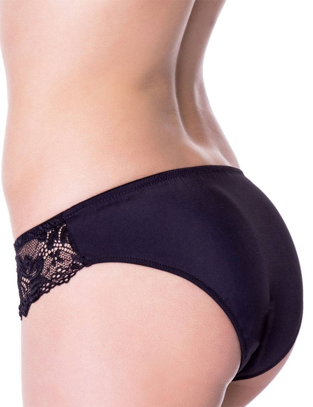 Изящные женские трусики-слипы (Размер: 5 размер) (Цвет: черный)