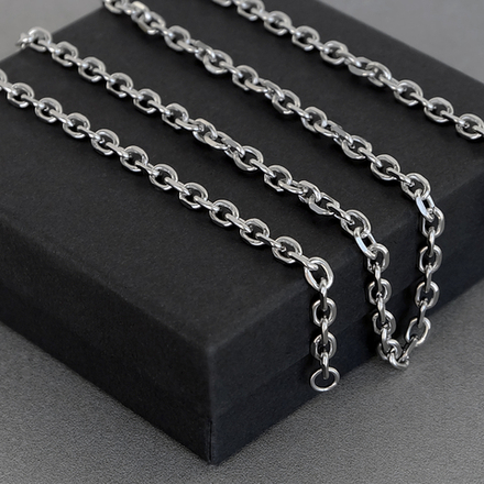 Цепь на шею из стали, якорное плетение