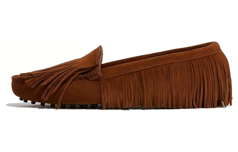 Scarosso fringed suede loafers Women"s