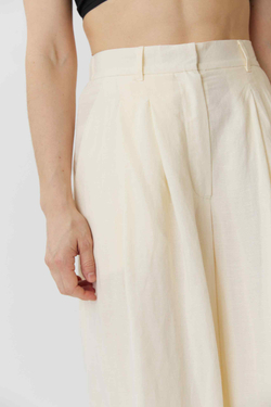 Длинные кюлоты из молочного льна