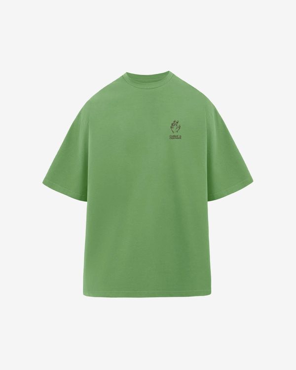 Футболка Letters Hooks Grass зеленая - фото 1