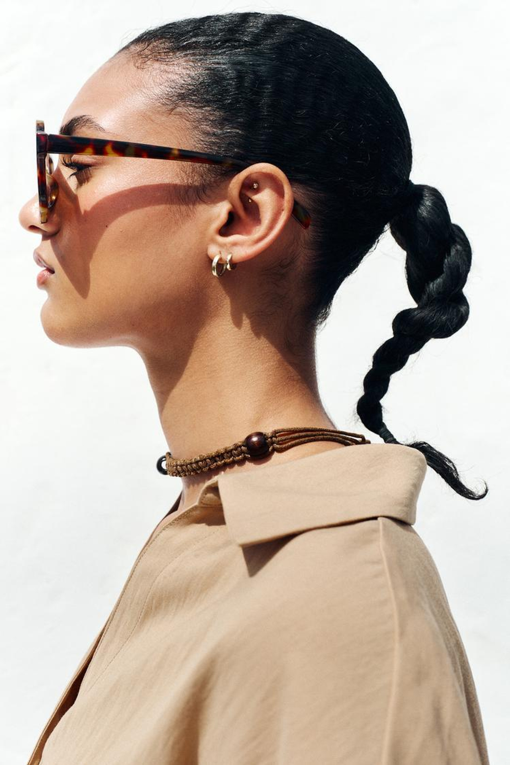 ZARA ШИРОКАЯ РУБАШКА С КОРОТКИМИ РУКАВАМИ, МЯГКИЙ КАШТАНОВЫЙ