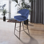 Стул барный Richard, бархат синий 29