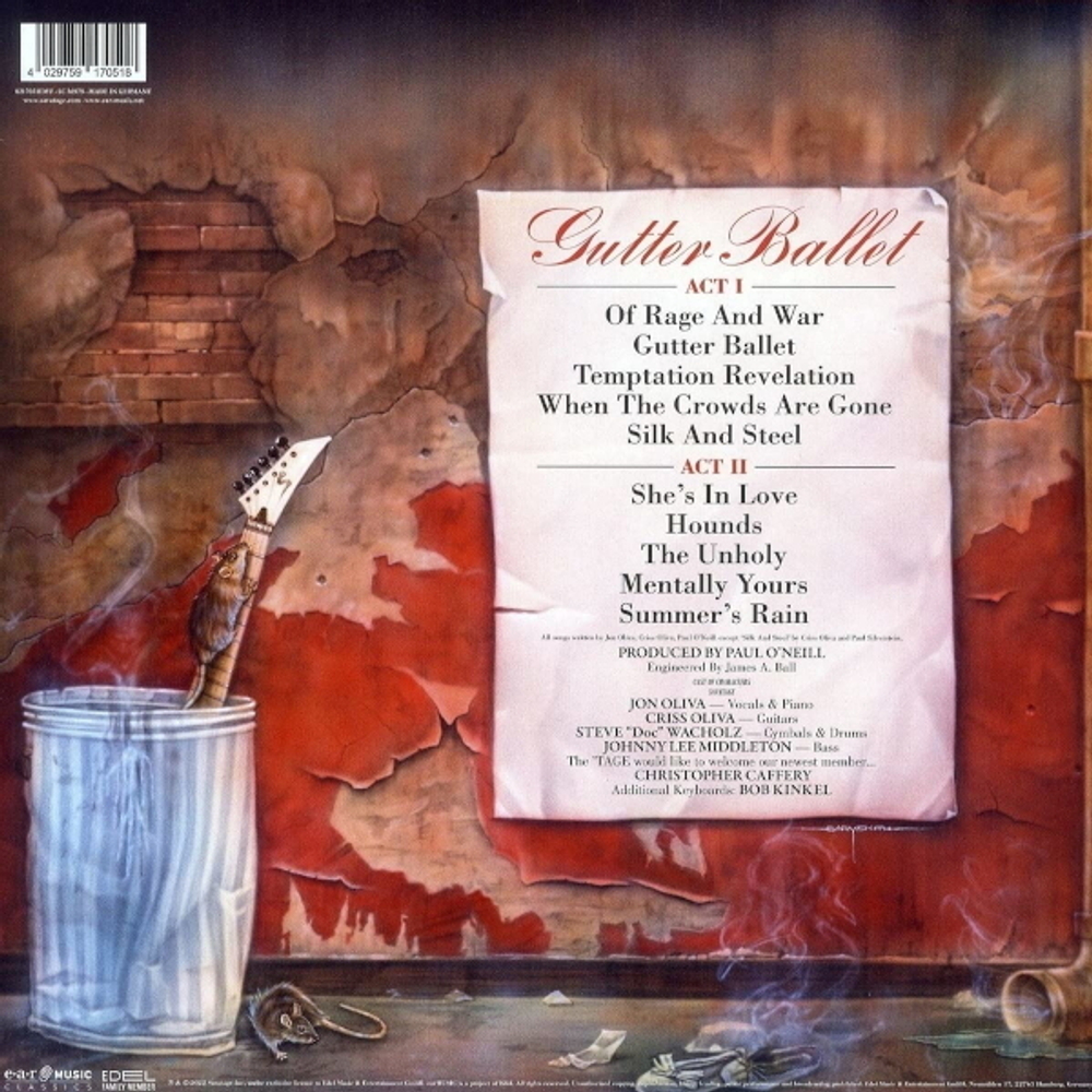Savatage / Gutter Ballet (Coloured Vinyl)(LP+10" Vinyl Single)